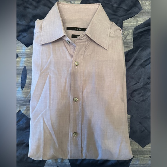 Gucci Men’s button down shirt in lilac - Picture 1 of 7